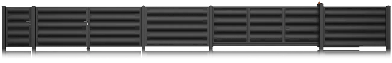 Oceľový plot v štýle Home Inclusive vzor AW 10.223