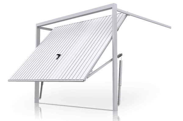 Výklopná brána biela